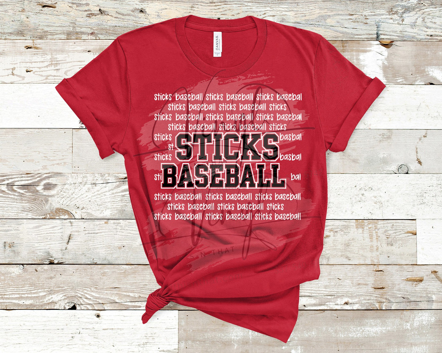 Sticks Baseball Typography