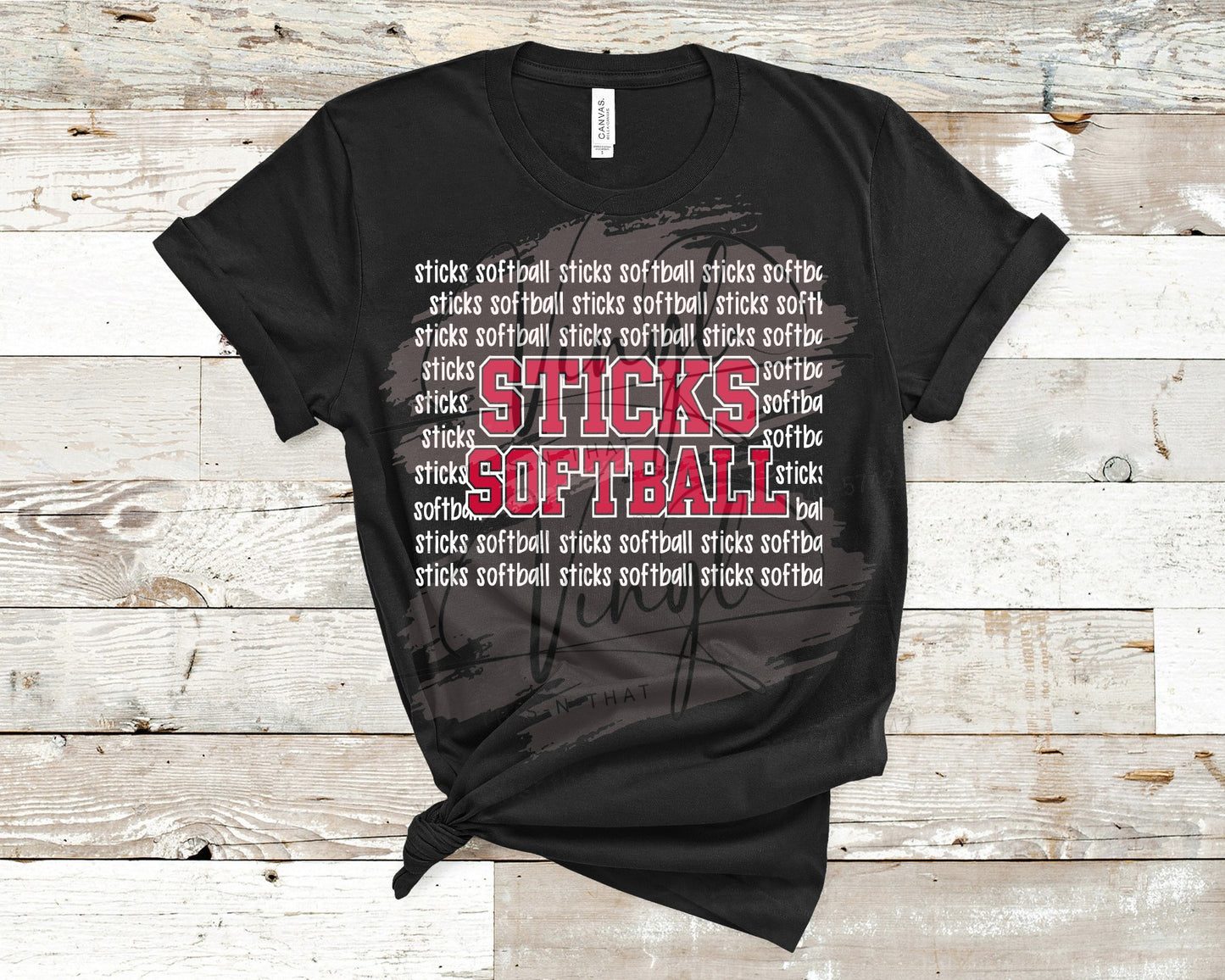 Sticks Softball Typography