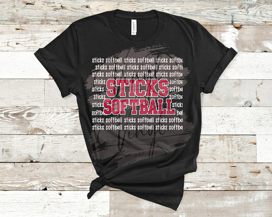 Sticks Softball Typography