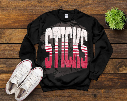 CBA or STICKS Linear Stretch Sweatshirt