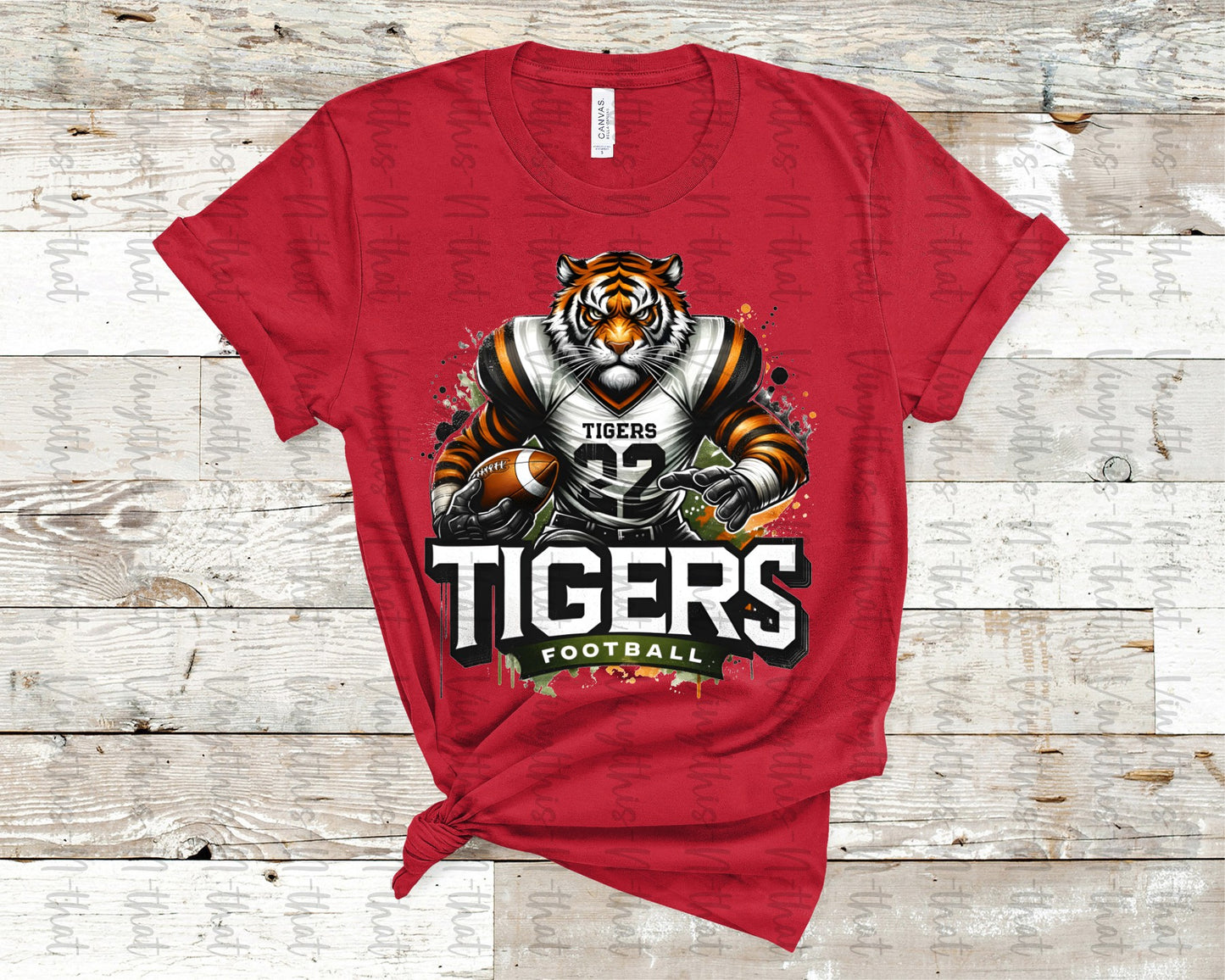 Tiger Football Mascot Tee